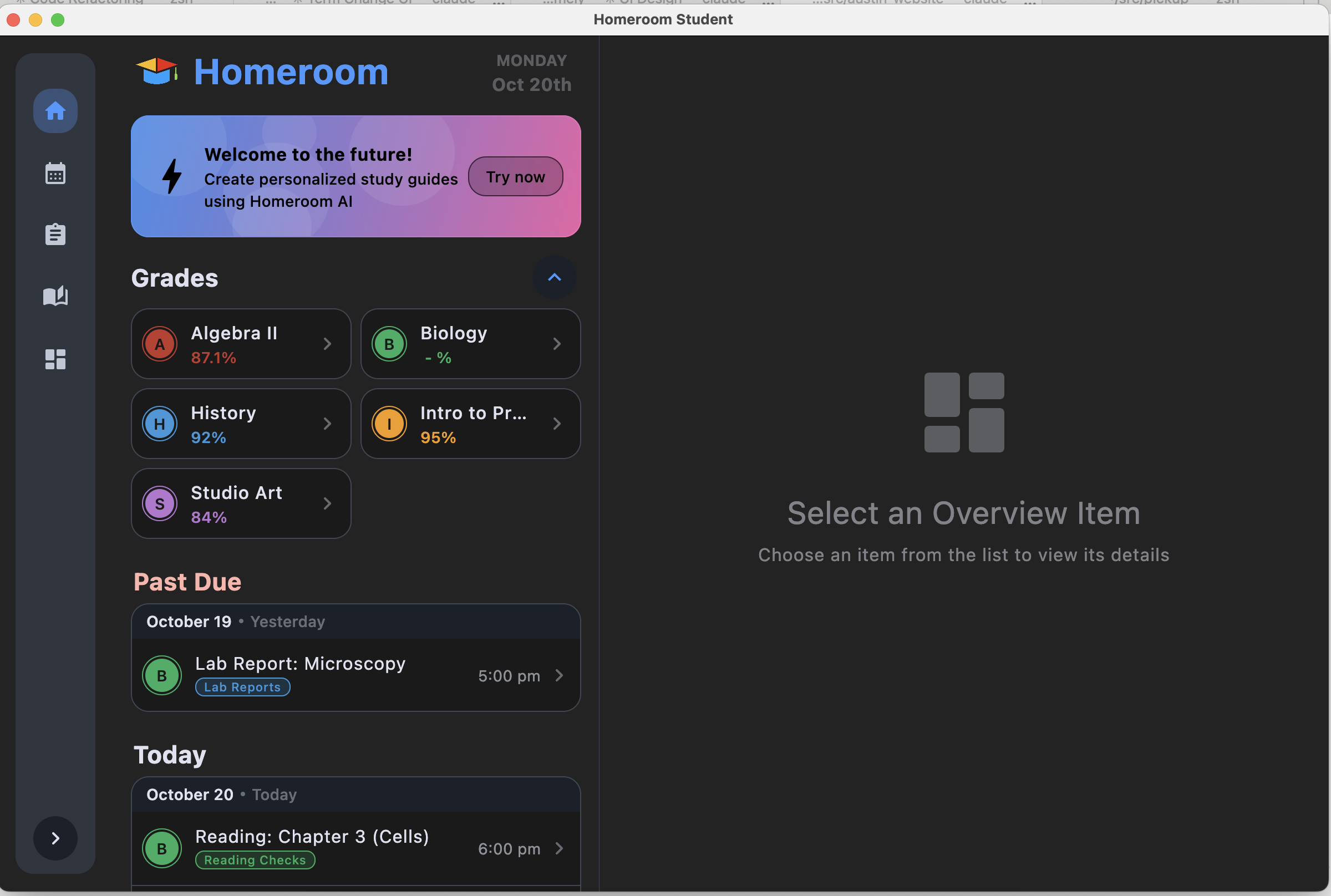 Homeroom desktop application